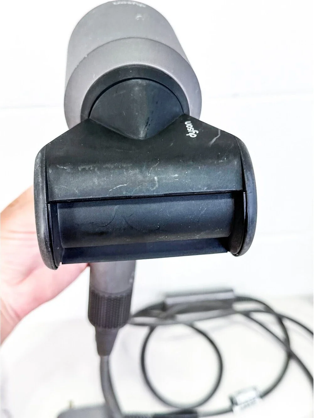 Dyson Supersonic Hair Dryer HD01 Gray and Pink with Styling Flyaway Attachment